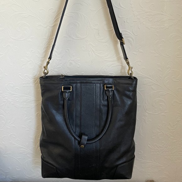 COACH Black genuine leather tote bag - Picture 2 of 11